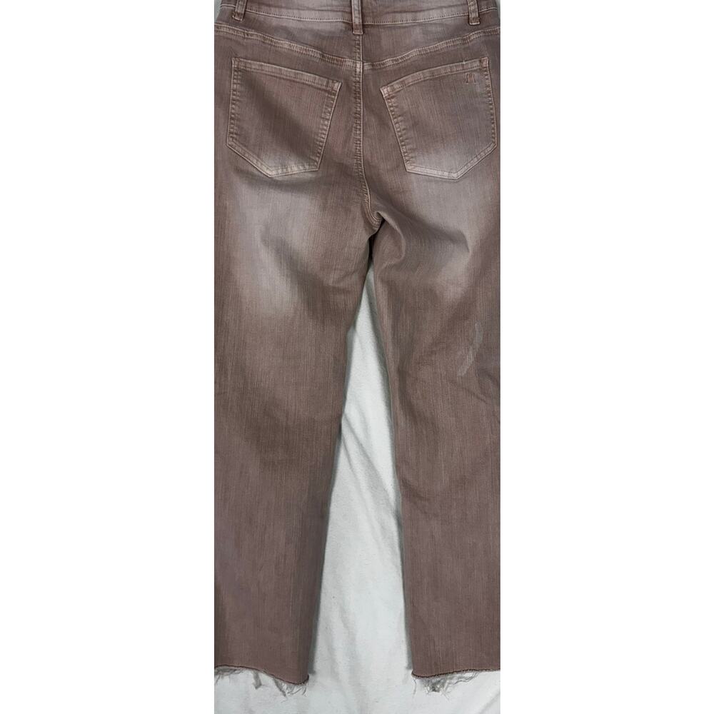 Grace & Lace Size 6 Mel's Fave Distressed Cropped Straight Leg Colored Jeans - Picture 5 of 6